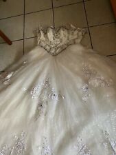 Abito da sposa mai indossato, TG 46/48, bianco, buone condizioni