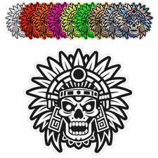 Adesivo Teschio Indiano Azteca