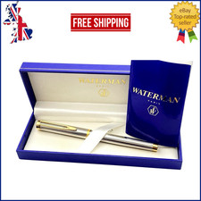 PENNA STILOGRAFICA VINTAGE WATERMAN GENTLEMAN IN ARGENTO STERLING ORO 18K NUO...