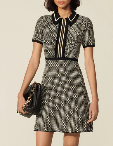 Sandro tweed collared - sandro,