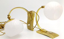 APPLIQUE ANNI '50/60 - OTTONE DORATO E VETRO OPALINO