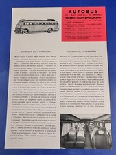 brochure pieghevole autobus FIAT 666 RN ALL VIBERTI anni '40 Superpullman