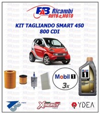 KIT TAGLIANDO SMART 450 800 CDI DIESEL  4 FILTRI + 3 LT OLIO MOBIL1 0W40