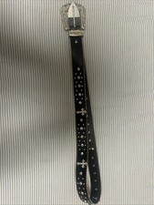 Cintura Chrome Hearts Taglia Unica Nera, Argento, Nuova