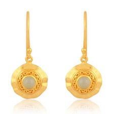 Orecchini disco onda placcato