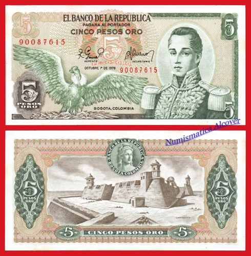 Colombia pesos oro 1978 - pesos, pick