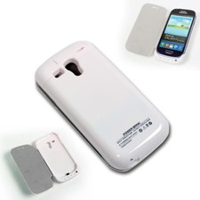 CARICABATTERIE DI BACKUP 2000MAH CUSTODIA ALIMENTAZIONE ESTESA BIANCO GALAXY S III MINI