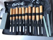 SGORBIE PER FALEGNAME 13 PEZZI SCALPELLI LEGNO CON PIETRE