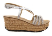 14944 argento zeppe da donna