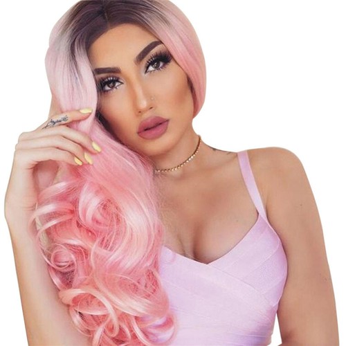 Parrucca cosplay rosa sfumata - parrucca,