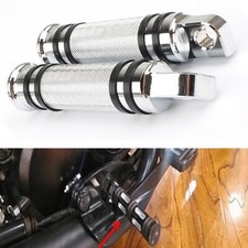 2x pedane poggiapiedi moto per Harley Sportster XL883N Dyna Touring Chrome