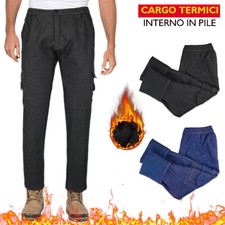 Jeans Uomo Imbottito In Pile