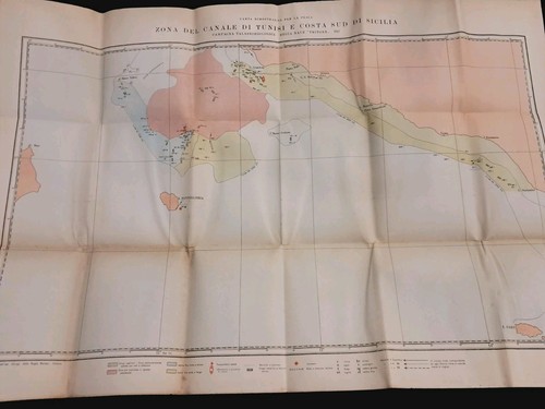 Mappa sicilia carta la - -, pesca