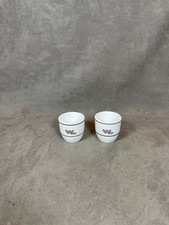 Lot 2 tasses café porcelaine Les Wagons Lits par Dudson Made in England Vintage