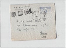 11550 USA AIR MAIL NEW YORK TO MILANO ITALY - 1950 ESTATE VALSESIANA POSTMARK