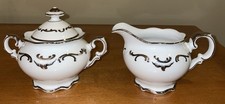 Set zuccheriera e crema Schumann Platinum Elegance vintage con coperchio