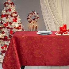 Tovaglia Natalizia lurex antimacchia idrorepellente Preziosa Home 12 posti 7153