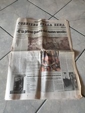 CORRIERE DELLA SERA 14 SETTEMBRE 2001 -E' LA PRIMA GUERRA DEL NUOVO SECOLO- 11/9