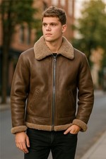 Da Uomo Marrone Montone WW2