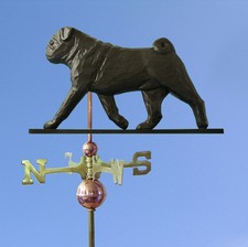 Pug Intagliato A Mano Dipinto