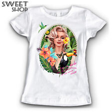 T-shirt MAGLIETTA marilyn monroe felicità vizio idea regalo moda fashion estate