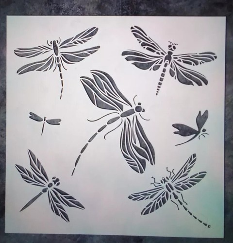 Grande libellula stencil - grande,