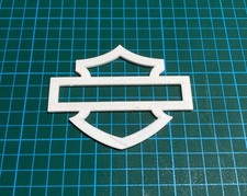 HARLEY DAVIDSON bar & shield targhette stampa 3D Logo in rilievo BIANCO