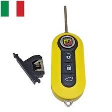 Kit Guscio Chiave Telecomando Completo per FIAT Punto ABARTH 500 595 695 Gialla