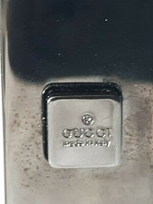 GUCCI LADY FIBBIA METALLO GRIGIO SCURO LUCIDO PER CINTURA CM. 1,7 