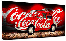 Quadro moderno FIAT 500 Coca Cola Arredamento Arredo Casa Arte Stampa su tela