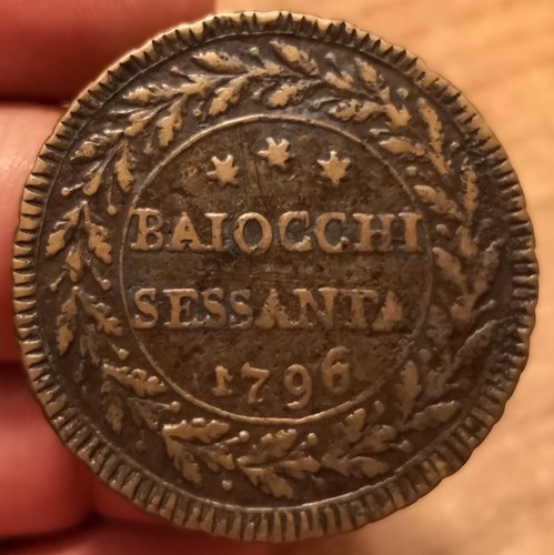 Moneta baiocchi 1796 pio - moneta,