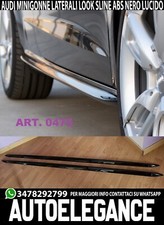 AUDI A4 B8 8K 2008-2015 AVANT MINIGONNE LATERALI SOTTO PORTA SLINE NERO LUCIDO-