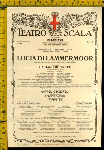 Teatro alla scala - alla, locandina