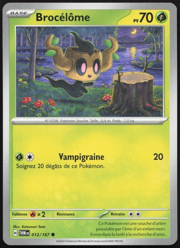 Carte pokémon brocélôme - carte,