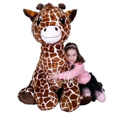 Giraffa Gigante Peluche 110cm Seduto Plush Soft Big Size XXXL
