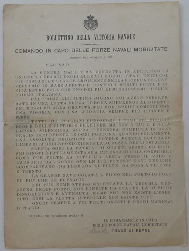 1918 bollettino vittoria - 1918,