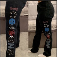 Women’s 1980’s Vintage Iceberg Ice Jeans Rhinestone very Rare Size 32 Stretch