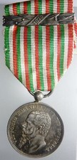 REGNO D'ITALIA Vittorio Emanuele II Medaglia Guerre indipendenza fascetta 1870