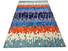 TAPPETO PATCHWORK IN PELLE DI