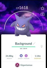 Gigamax Gengar con sfondo