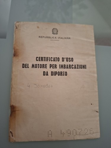 Certificato uso motore - certificato,