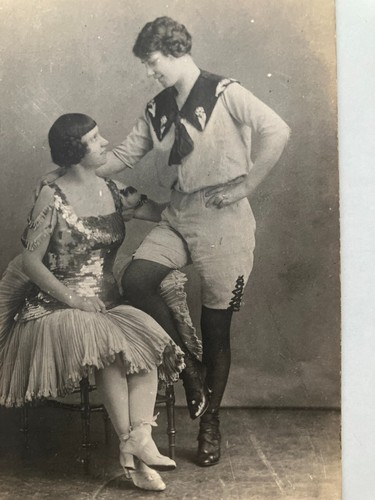 Foto antica rppc donne - donne, teatro