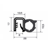 Guarnizione battuta porta auto