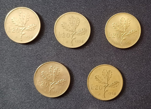 Lotto monete 20 lire - n°, 5