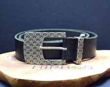 Patrizia Rigotti cintura donna vintage pelle jeans cintura vita nera taglia 32