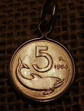 moneta da 5 lire in oro giallo