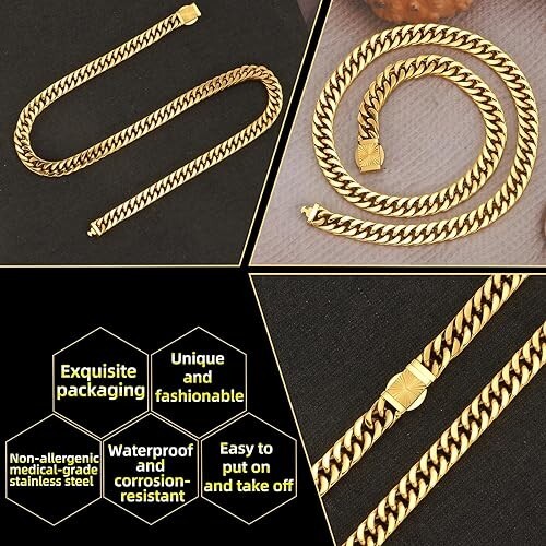Catena uomo oro - da, in
