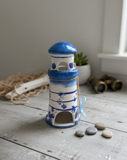 Faro in Ceramica 20 cm Dipinto