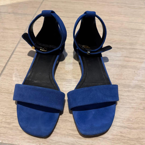 Sandali celine blu piatto con - celine,