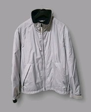 Giacca A Vento Vintage SERGIO TACCHINI Taglia L Bianco Ghiaccio